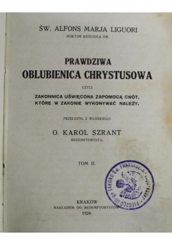 Prawdziwa Oblubienica Chrystusa Tom II 1926 r.