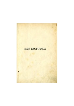 Meir Ezofowicz, 1936r.