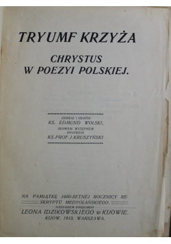 Tryumf krzyża Chrystus w poezyji polskiej 1913