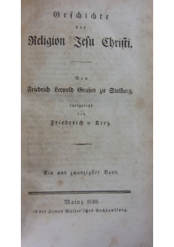 Geschichte der Religion Jesu Christi, 1830 r.