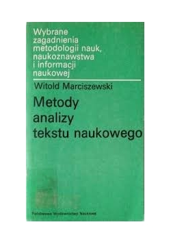 Metody analizy tekstu naukowego