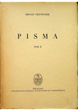 Grynwaser Pisma tom II