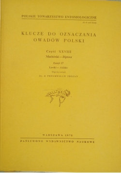 Klucze do oznaczania owadów Polskich Zeszyt 27