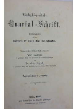 Theologisch praktische Quartalschrift, 1880r.