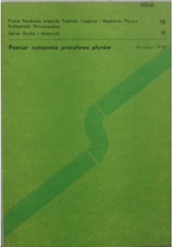 Pomiar natężenia przepływu płynów