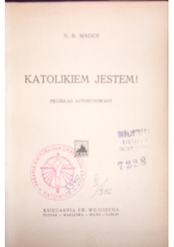 Katolikiem jestem! 1929 r.