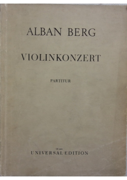 Violinkonzert. Partitur, 1936 r.