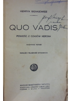 Quo Vadis, 1924 r.
