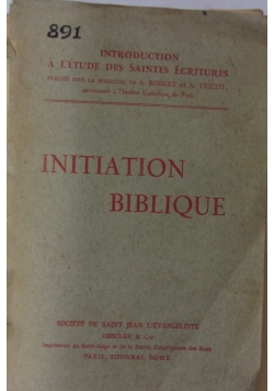 Inition Biblique, 1938 r.