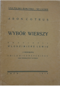 Wybór wierszy, 1936 r.