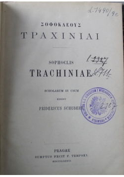 Sophoclis Trachiniae 1886 r.