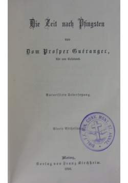Die Zeit nach Pfingsten, 1894r.