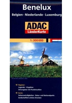 LanderKarte ADAC. Kraje Beneluksu 1:300 000 mapa