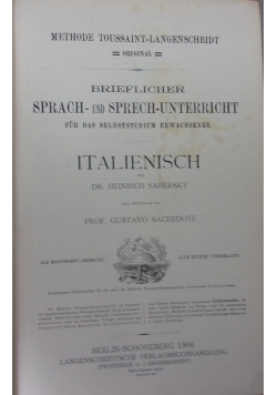 Methode Toussaint-Langenscheidt,1906r.