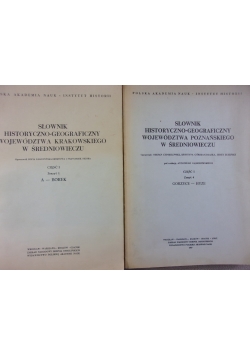 Słownik historyczno-geograficzny województwa Krakowskiego w średniowieczu.Zestaw 2 książek