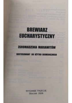 Brewiarz Eucharystyczny. Zgromadzenia Mariawitów
