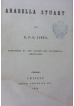 Arabella Stuart, 1844 r.