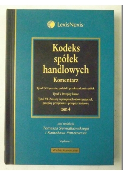 Kodeks spółek handlowych. Komentarz