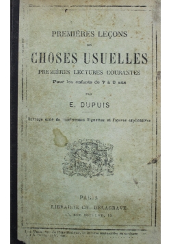 Premiers Lecons de Choses Usuelles 1900 r.