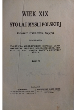Wiek XIX Sto Lat Myśli Polskiej - Tom IX, 1914 r.