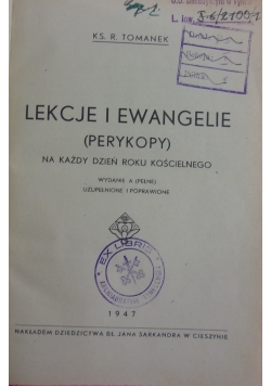 Lekcje i ewangelie, 1947 r.