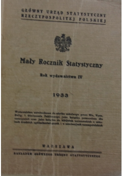 Mały rocznik Statystyczny 1933