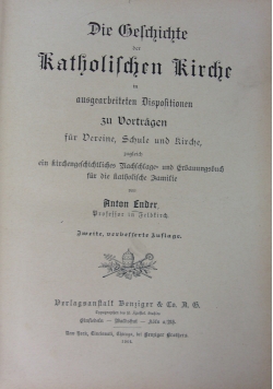 Die geschichte der katholischen kirche, 1901 r.