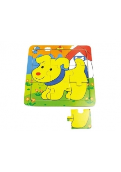 Puzzle drewniane małe Piesek