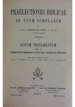 Praelectiones Biblicae , 1941 r.