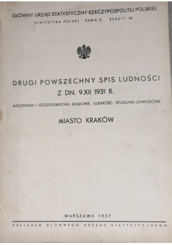 Drugi powszechny spis ludności z DN. 9.XII 1931 r., 1937 r.