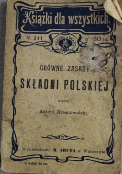 Główne zasady składni Polskiej 1905 r.
