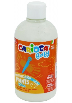Farba Carioca baby do malowania palcami 500 ml biała