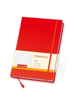 Notes Milano A5 80 kartek w kratkę czerwony