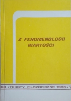 Z fenomenologii wartości
