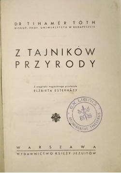 Z tajników przyrody, 1939 r.
