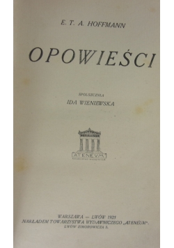 Opowieści, 1925 r.