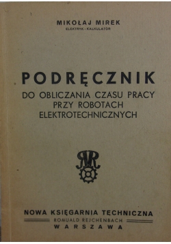 Podręcznik do obliczania czasu pracy przy robotach elektrotechnicznych