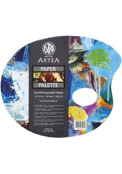 Paleta papierowa owalna 25x30 40 arkuszy