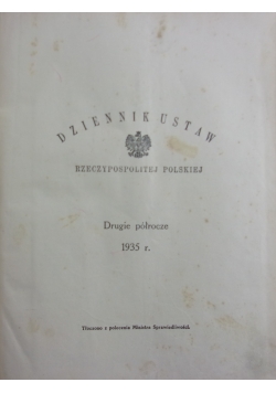 Dziennik Ustaw Rzeczpospolitej Polskiej, Pierwsze półrocze,  1929 r.