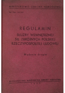 Regulamin służby wewnętrznej sił zbrojnych polskiej rzeczypospolitej ludowej