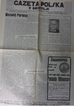 Gazeta Polska w Brazylji ,nr 44, reprint z 1940r