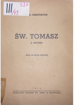 Św. Tomasz z Akwinu, 1949r.