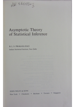 Asymptotic theory of statistical inference