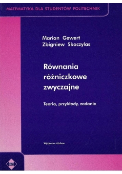 Równania różniczkowe zwyczajne