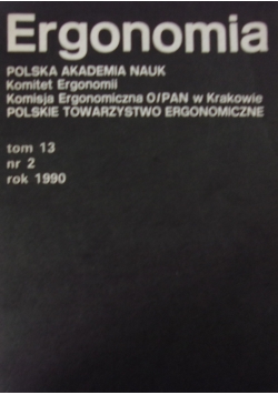 Ergonomia. Tom 13, nr 2