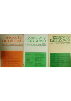 Zeszyty naukowe, zestaw 3 książek
