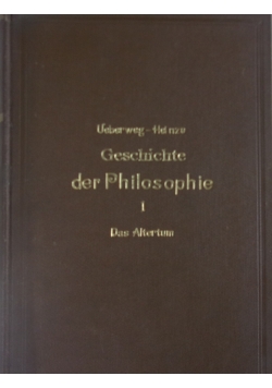 Geschichte der Philosophie des Altertums, 1909 r.