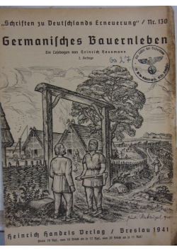 Germanisches Bauernleben, 1940 r.
