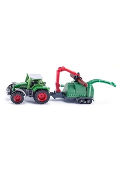 Siku 16 - Traktor z z rębakiem do drewna S1675