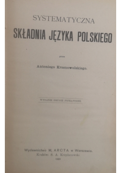 Systematyczna Składnia języka Polskiego ,1909 r.